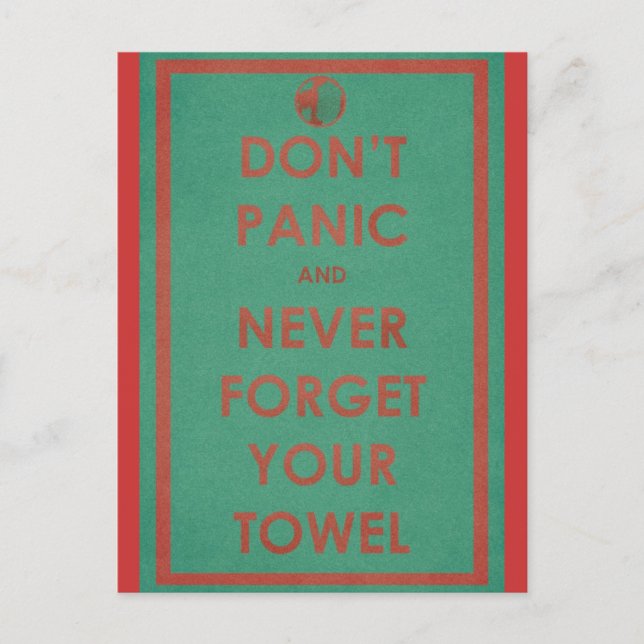 Don't Panic Funny Design Postcard (Front)