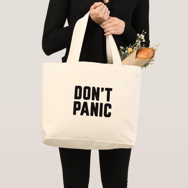 Don't panic large tote bag (Front (Product))