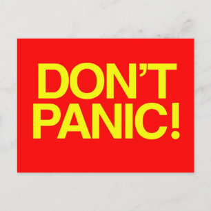 Don't Panic Postcard