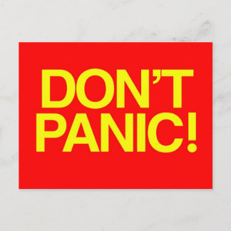 Don't Panic Postcard