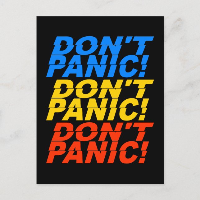 Don't Panic! postcard (Front)