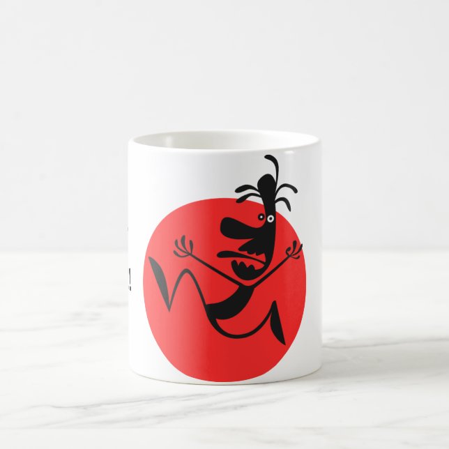 DON'T PANIC!! RUN!!! Ceramc Mug (Center)