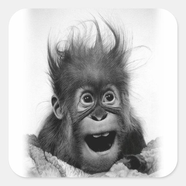 DON'T PANIC! Square Sticker (Front)