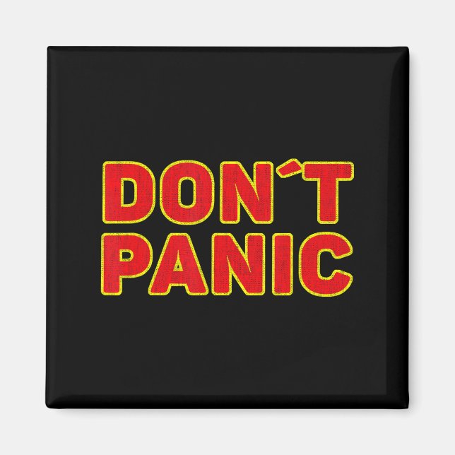 Don't Panic Vintage Distressed, Sarcastic Panickin Magnet (Front)
