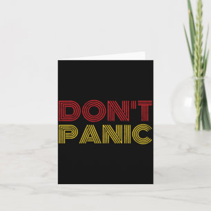 Don't Panic Vintage Distressed Shirt Long Sleeve Card