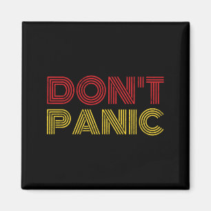 Don't Panic Vintage Distressed Shirt Long Sleeve Magnet