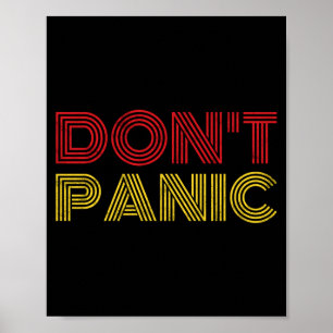 Don't Panic Vintage Distressed Shirt Long Sleeve Poster