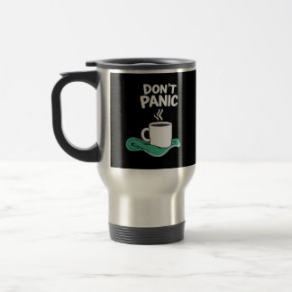 Don't Panic with towel Travel Mug