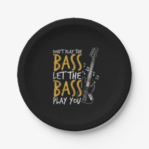 Don't Play The Bass Let The Bass Guitar Paper Plate