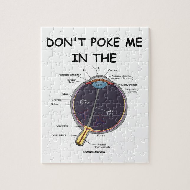 Don't Poke Me In The (Eye Anatomy) Humour Jigsaw Puzzle (Vertical)
