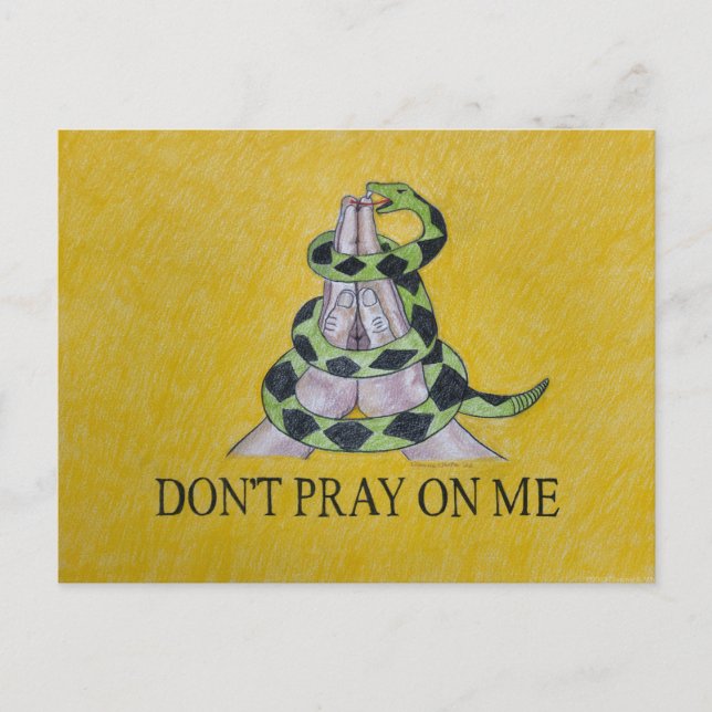 Don't Pray On Me Postcard (Front)