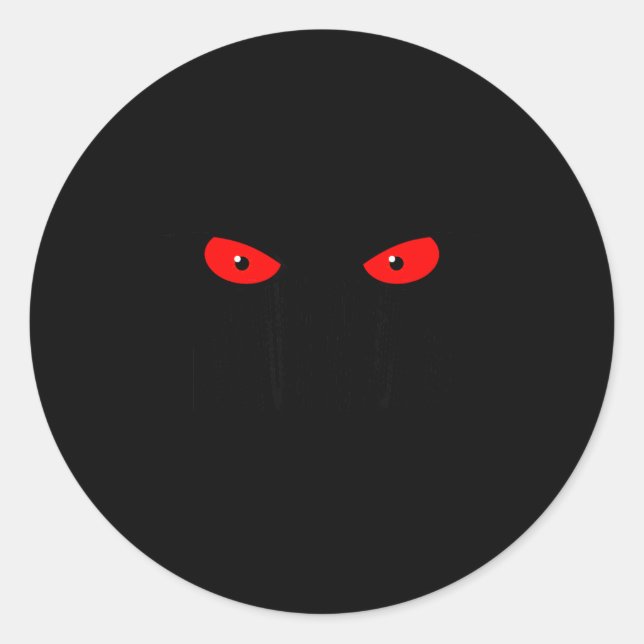 Don't Push My Buttons_ Red Eyes _ Sarcastic Attitu Classic Round Sticker (Front)