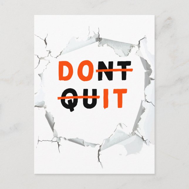 Don't Quit | Do It Postcard (Front)