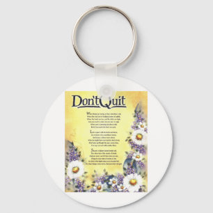 Don't Quit=Inspiring Words of Wisdom Keychain