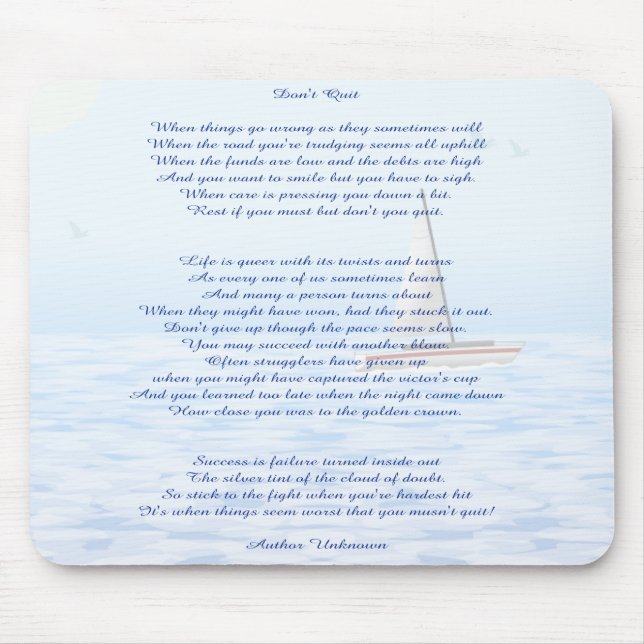 Dont Quit Mousepad (Front)