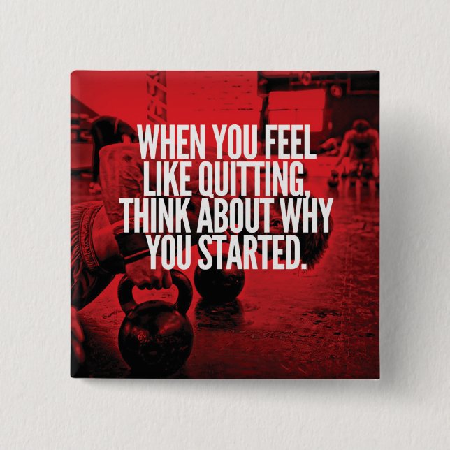 Don't Quit - Workout Motivational 2 Inch Square Button (Front)