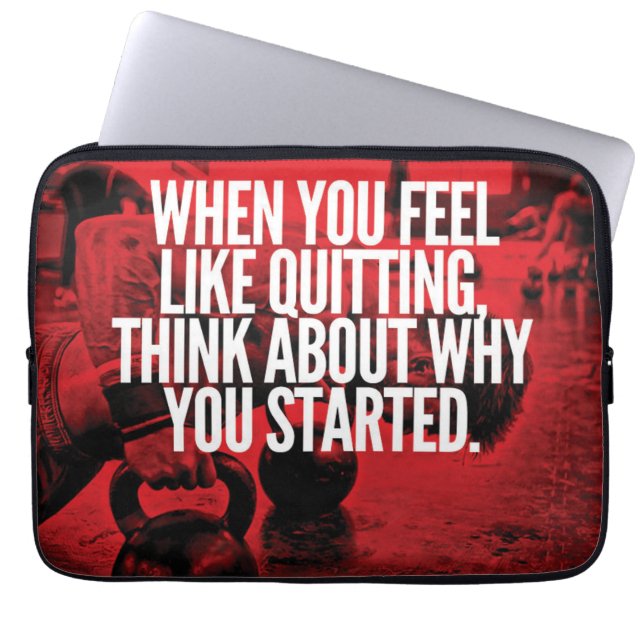 Don't Quit - Workout Motivational Laptop Sleeve (Front)