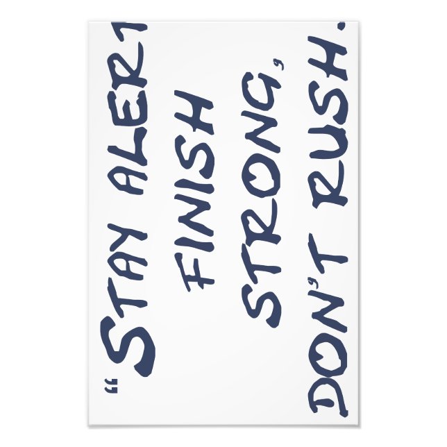 Dont Rush Poster (Front)