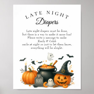 "Don't Say Baby" Halloween Baby shower Poster du j