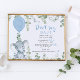 Don't say baby sign, blue elephant balloons boy