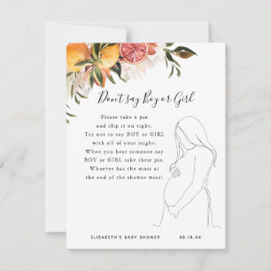Don't Say Boy Or Girl Baby Shower Game