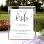 Don't Say Bride Shower Game Minimalist Calligraphy Poster<br><div class="desc">This easy shower game sign features a script heading and your custom text.    Use the template form to add your personalization and to change any of the text</div>