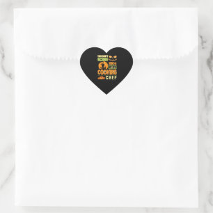 Dont Scare Cooking Chef Halloween Costume Gift Heart Sticker