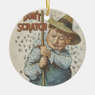 Don't Scratch Use Mentholatum Ephemera Ceramic Ornament