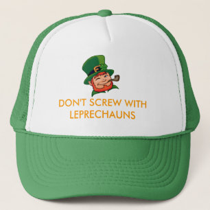 DON'T SCREW WITH LEPRECHAUNS TRUCKER HAT