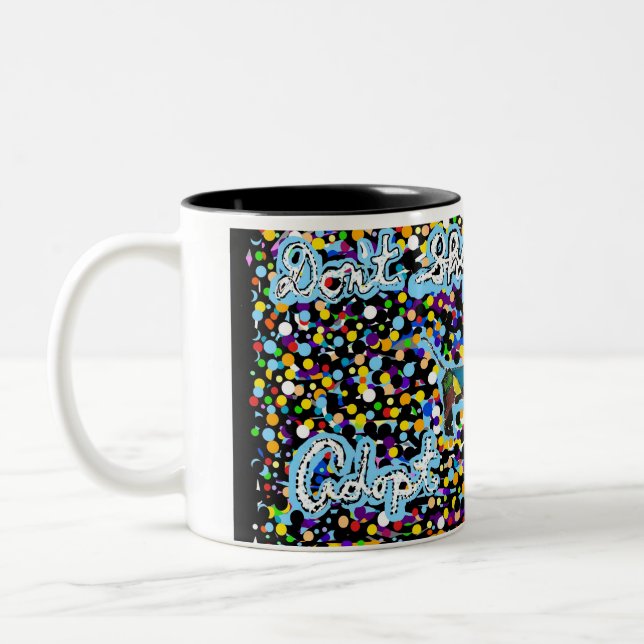 Don't Shop Adopt Dachshund two-tone Mug (Left)