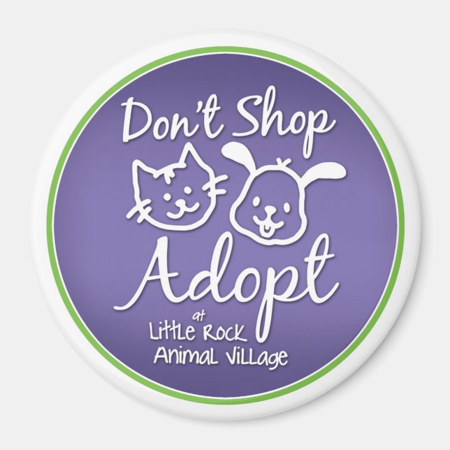 "Don't Shop, Adopt" Magnet (Front)
