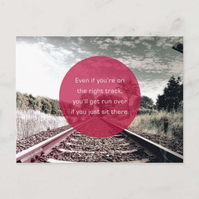 Don't sit in place | Motivational Quote Postcard (Front)