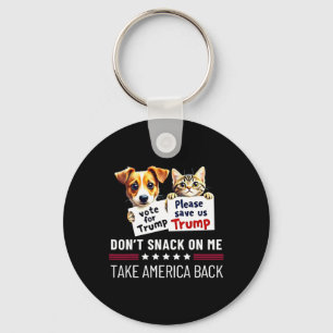 Don't Snack On Me Funny Cats Dogs Keychain