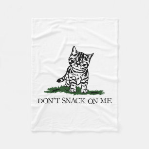 Don't Snack On Me Yellow Cat Theyre Eating Pets Fu Fleece Blanket