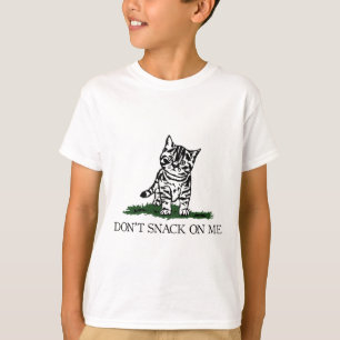 Don't Snack On Me Yellow Cat Theyre Eating Pets Fu T-Shirt
