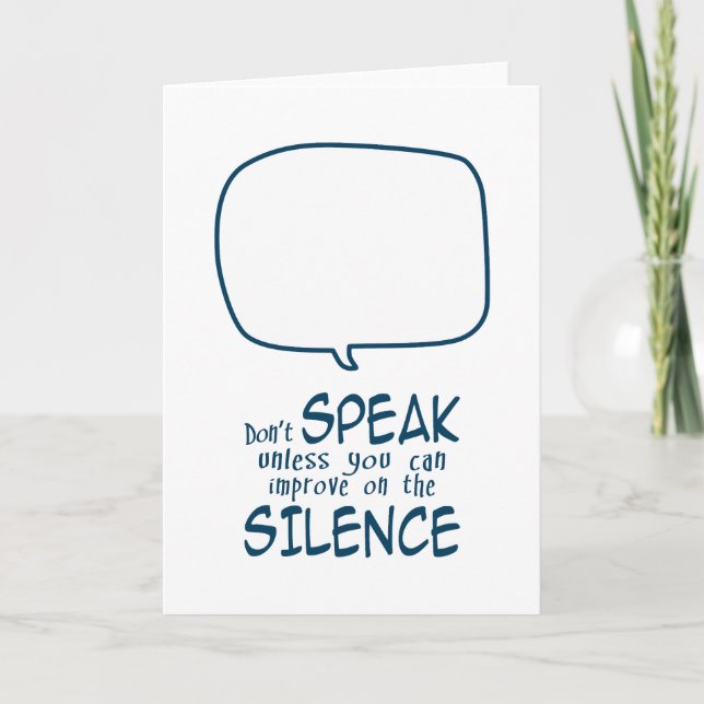 Don't Speak Card (Front)