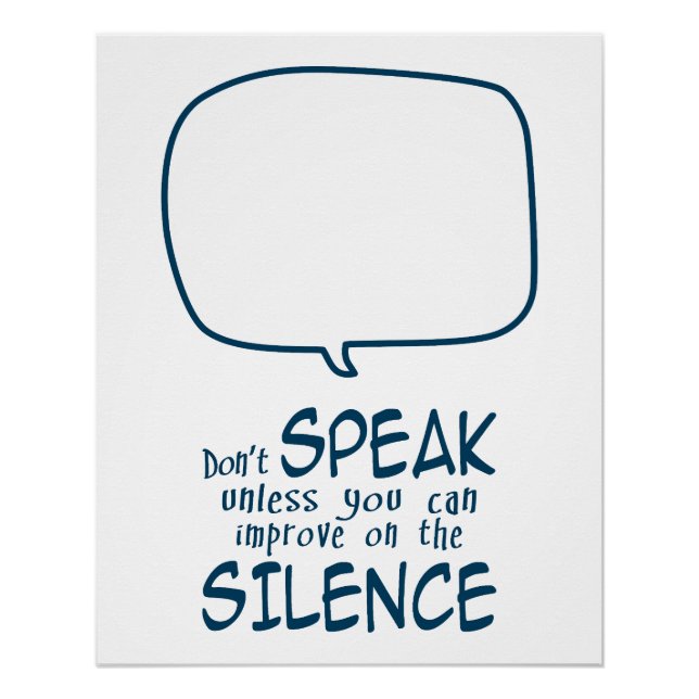 Don't Speak Poster (Front)
