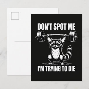 Dont Spot Me Im Trying to Die Announcement Postcard