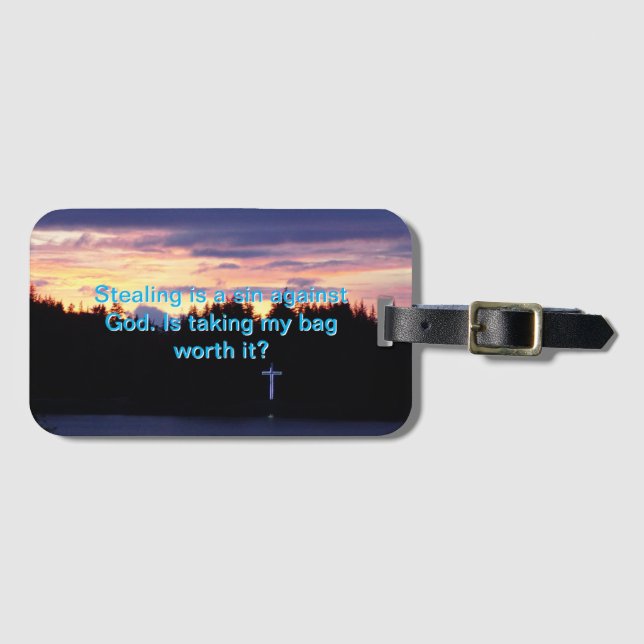 Dont steal Acrylic Luggage Tag (Front Horizontal)