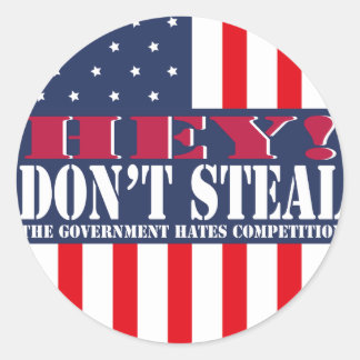 Don't Steal Classic Round Sticker