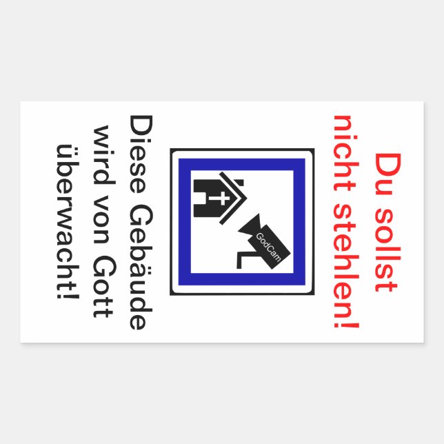 Don't steal. - GodCam Sticker (Front)