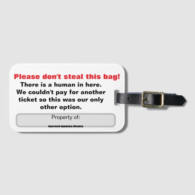 'Dont Steal This' Bag Tag (Front Horizontal)