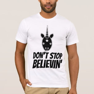 DON'T STOP BELIEVIN' UNICORN T-SHIRTS VINTAGE