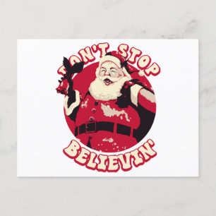 Don't Stop Believing Christmas Postcard
