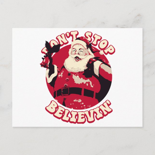 Don't Stop Believing Christmas Postcard (Front)