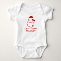 Don't stop believing | Funny Santa Claus jumpsuit