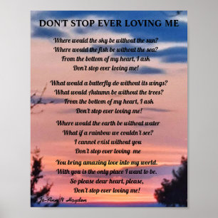 DON'T STOP EVER LOVING ME  POSTER