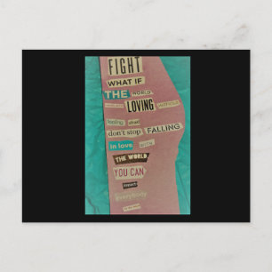 Don't stop loving the world postcard