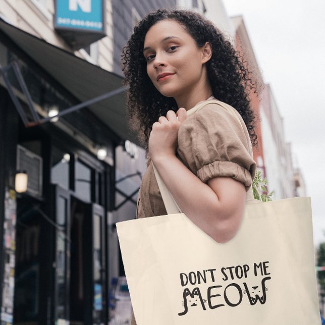 Don't Stop Me Meow Tote Bag (Creator Uploaded)