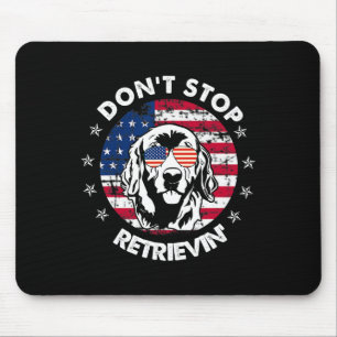 Don't Stop Retrieving Golden Retriever 4th Of July Mouse Pad